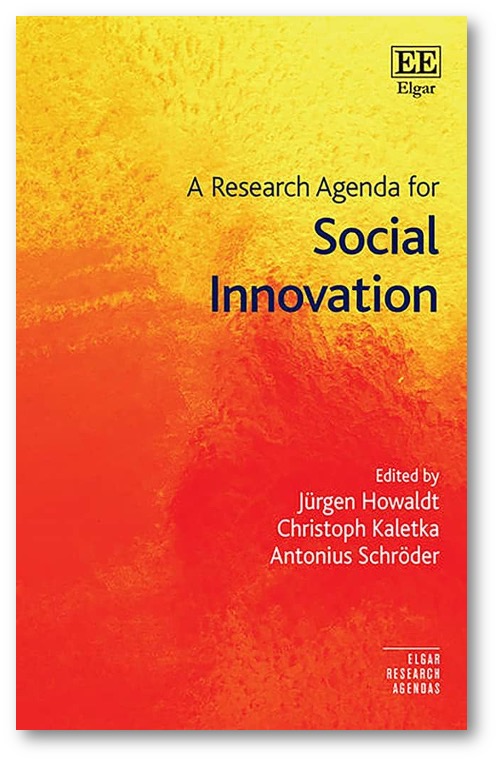 Buchcover der Research Agenda for Social Innovation. Orange und gelb gefärbt