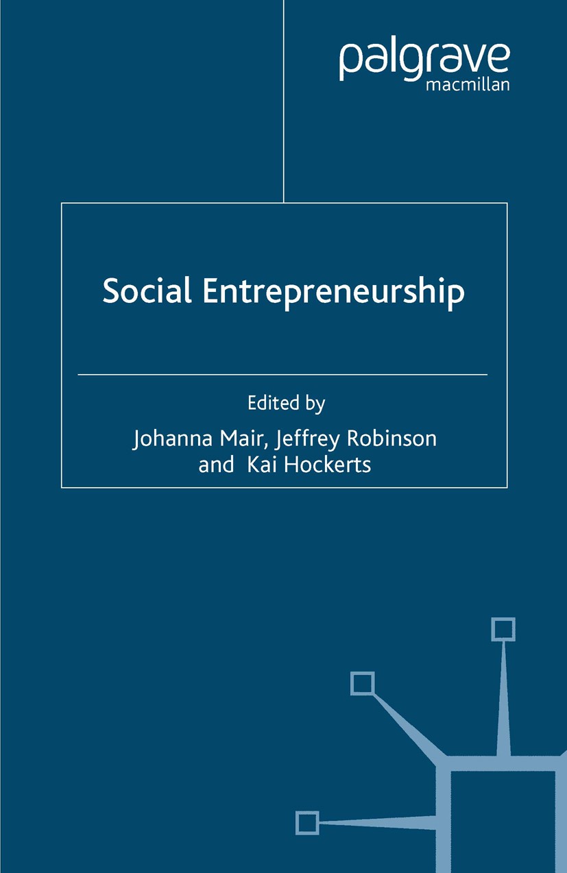 Buchcover des Sammelband Social Entrepreneurship. Dunkel Blau gefäbrt